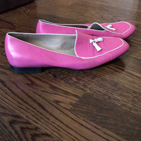 Ralph Lauren pink tasseled loafers size 10 - Picture 2 of 3